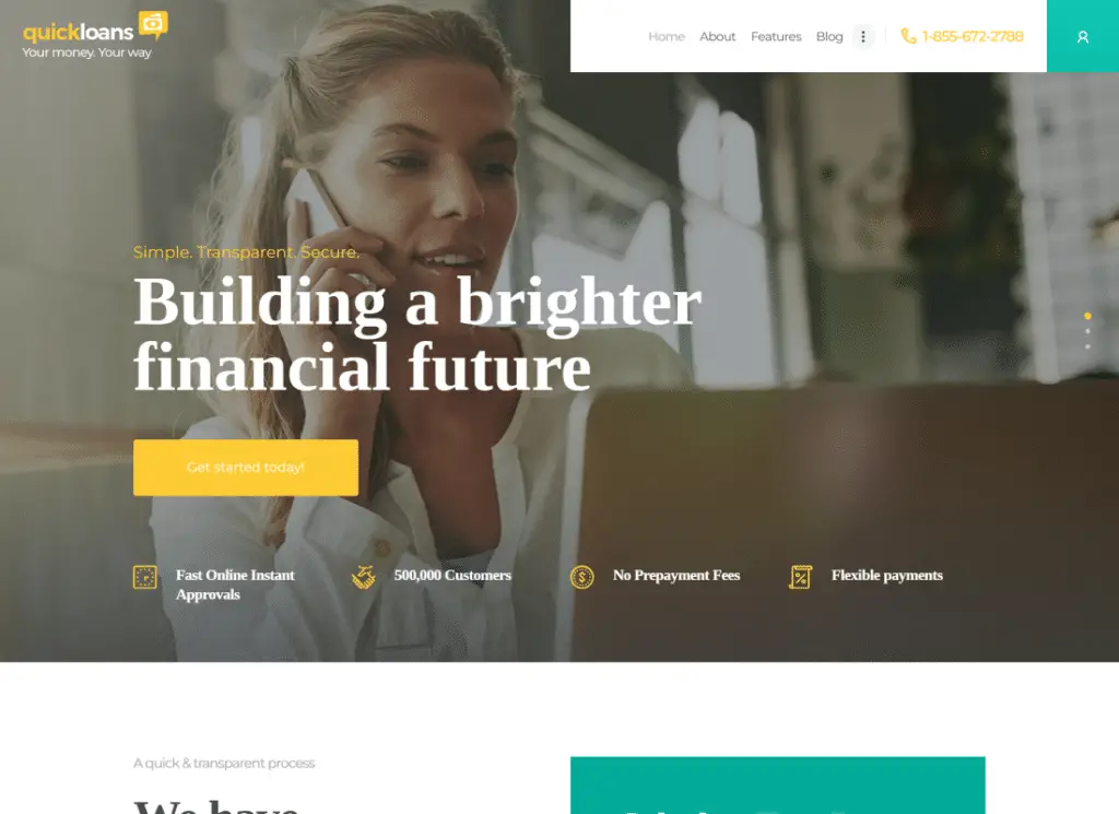 QuickLoans - บริษัทสินเชื่อ & ธีมธุรกิจธนาคาร WordPress