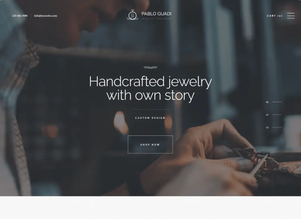 Pablo Guadi - ธีม WordPress ของนักออกแบบอัญมณีและเครื่องประดับทำมือร้านค้าออนไลน์