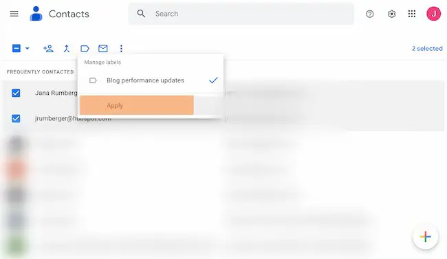 So erstellen Sie eine Gruppe in Gmail Beispiel: Klicken Sie auf Übernehmen