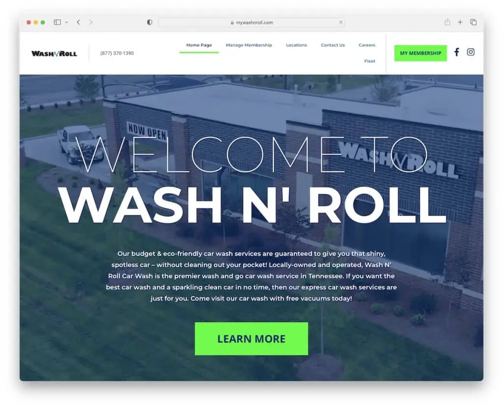 projektowanie stron internetowych „wash n roll”.