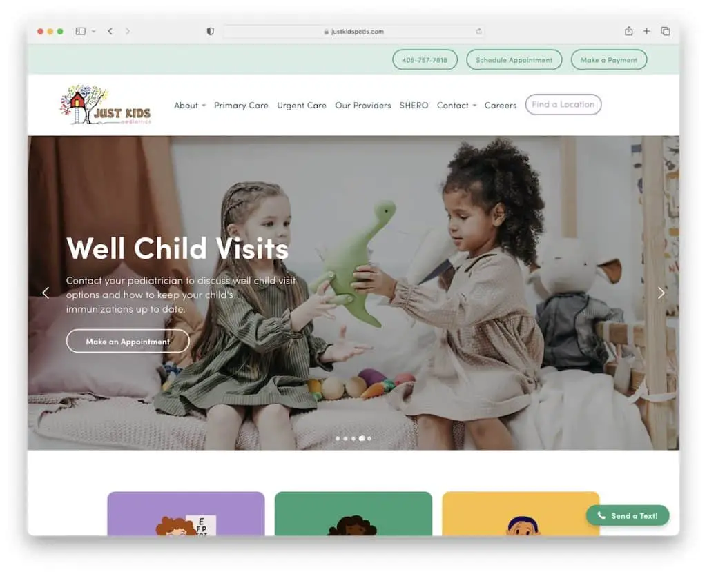 sadece çocuklar pediatrik sağlık web sitesi