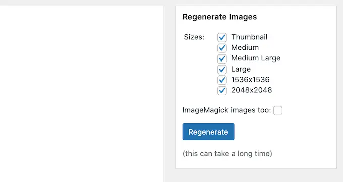 WordPress'te görüntüleri yeniden oluşturma Regenerating images in WordPress