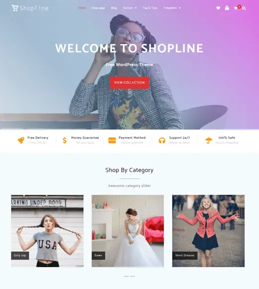 Démo du thème Shopline