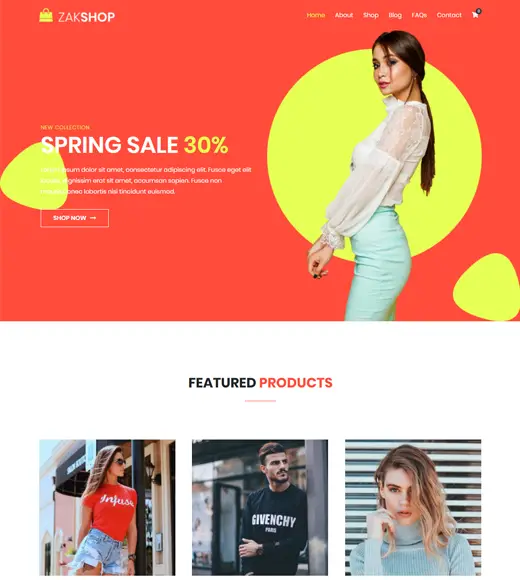 Thème WooCommerce gratuit Zakra