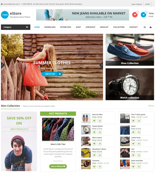 Thème WordPress de la boutique en ligne
