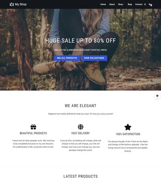 Neve L'un des meilleurs thèmes WooCommerce gratuits