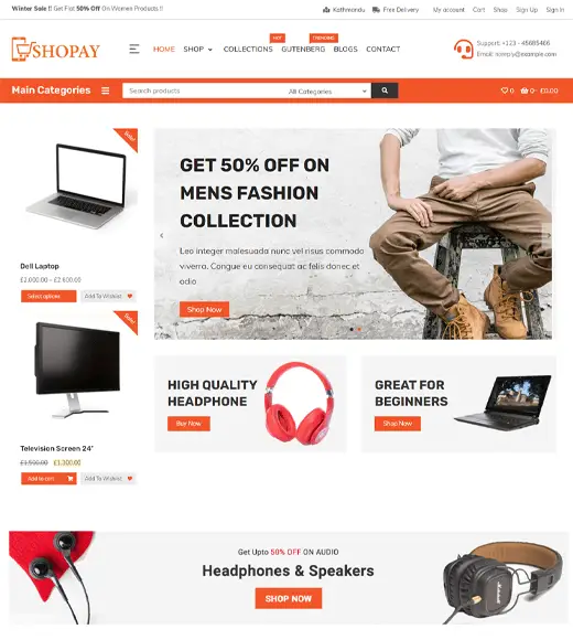 Démo du thème Shopay