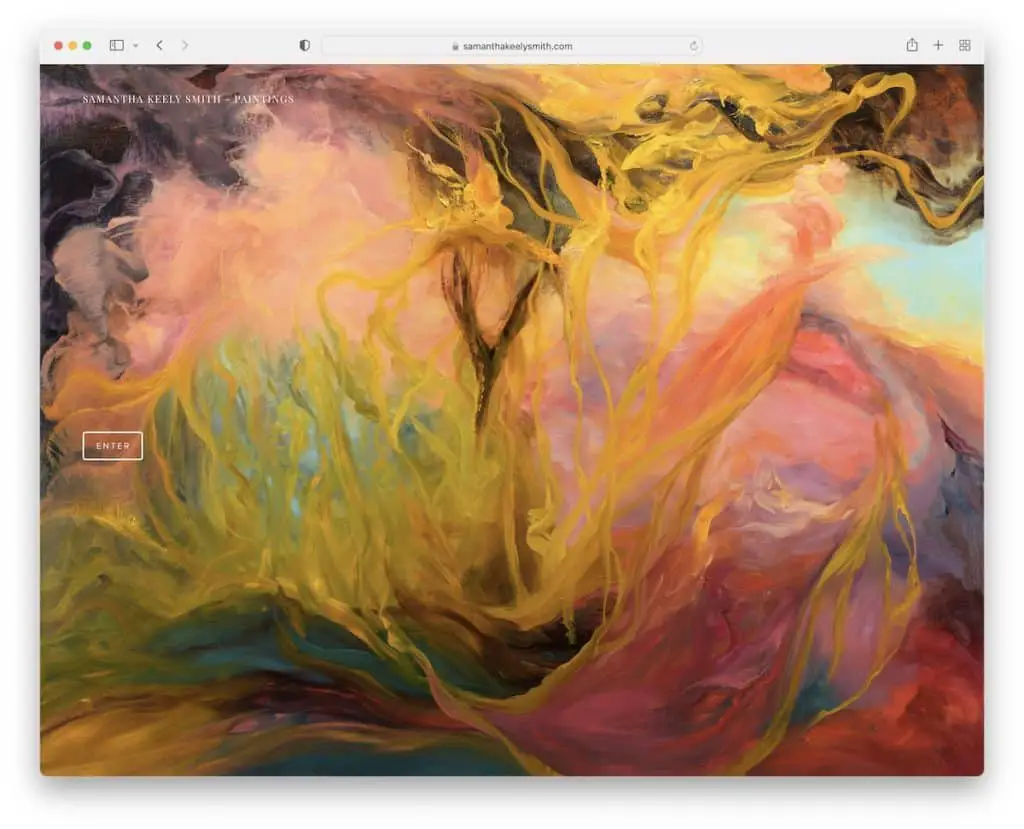 site web du portfolio d'art de samantha keely smith