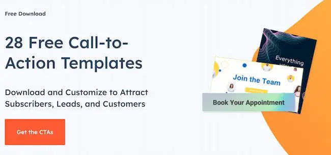 Шаблоны призыва к действию, HubSpot