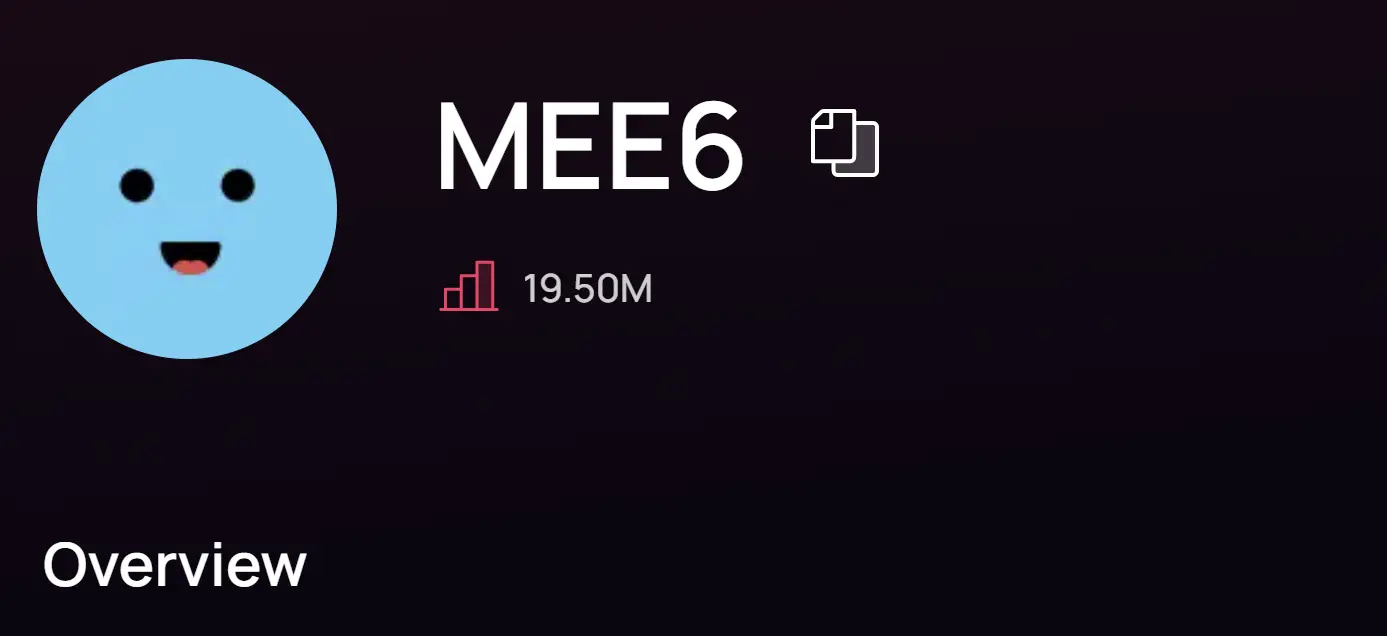 لقطة شاشة لـ MEE6 ، روبوت يعزز خادم Discord الخاص بك