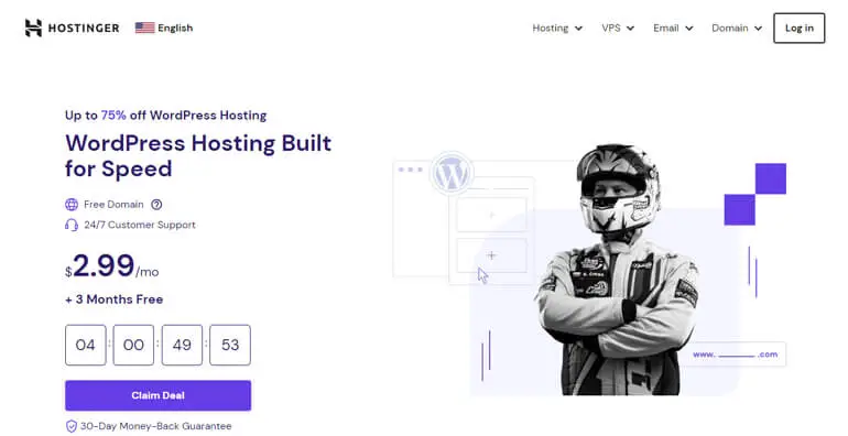 具有暂存功能的 Hostinger WordPress 托管解决方案