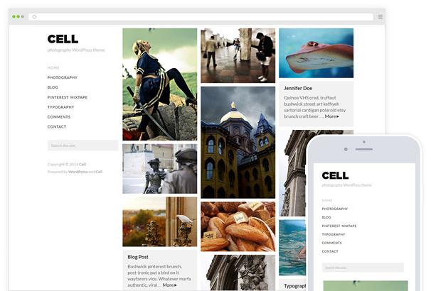 Komórkowy motyw WordPress