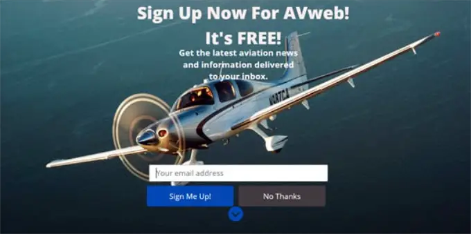 Exemplul de covoraș de bun venit AVweb Welcome mat example AVweb