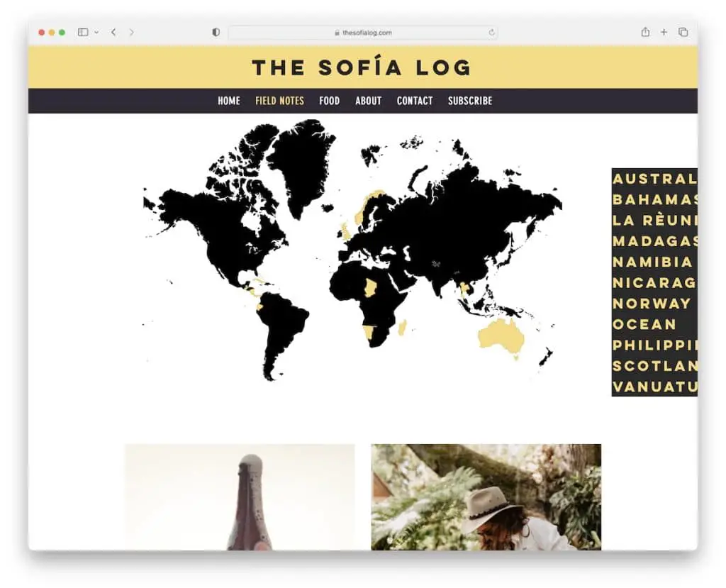 sofia log wix 博客示例