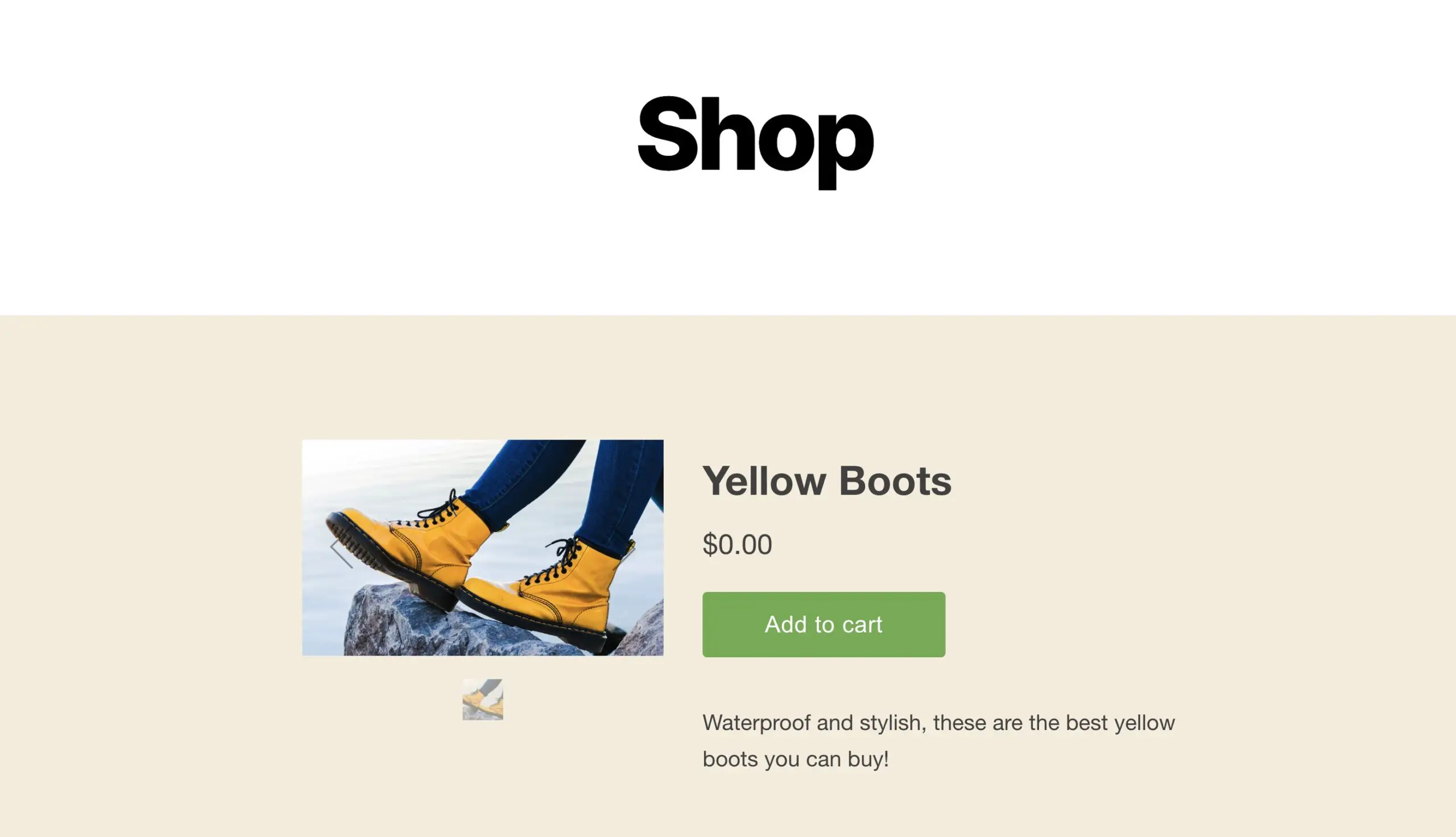 Shopify WordPress 統合のプレビュー