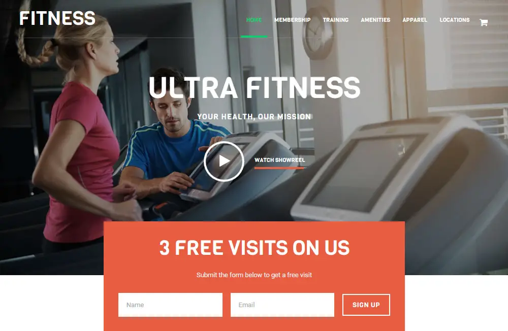울트라 WordPress 테마 검토 피트니스