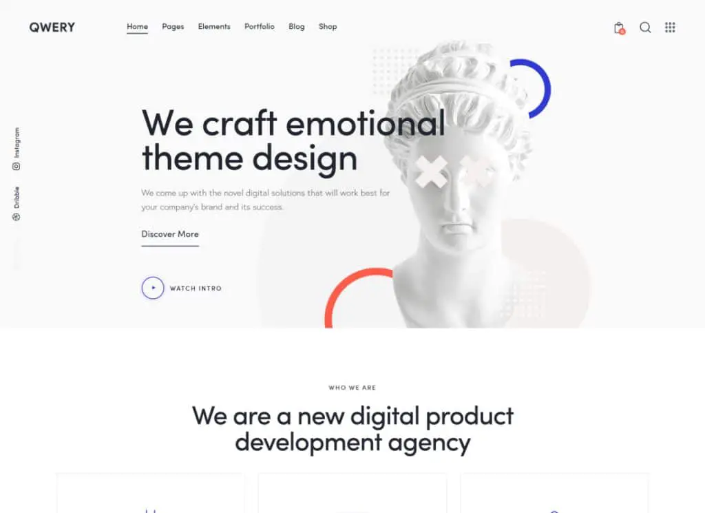 Qwery - Tema WordPress e WooCommerce aziendale multiuso