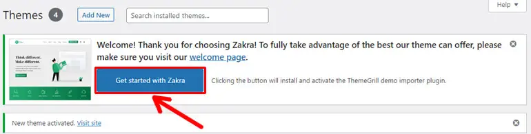 Începeți cu Zakra Button