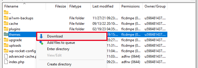 Как решить проблему с внутренним сервером WordPress 500 13 FTP programme to connect