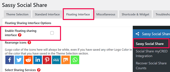 Come integrare i pulsanti di condivisione e la chat di WhatsApp in WordPress 6 Floating sharing interface