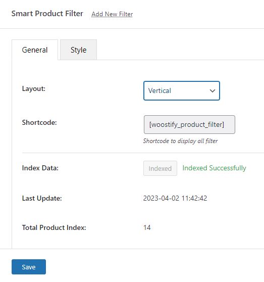 impostare i filtri dei prodotti WooCommerce