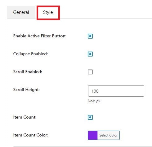 modificare i filtri dei prodotti WooCommerce
