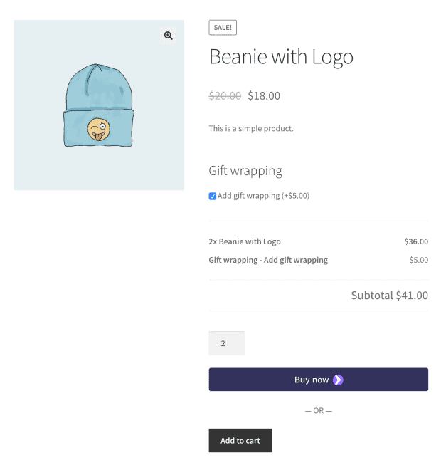 Complementos de productos de WooCommerce
