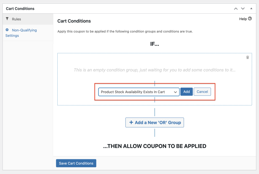 Screenshot-2023-03-26-at-101113-PM - Coupon avanzati Choose 'Product Stock Availability Exists In Cart'