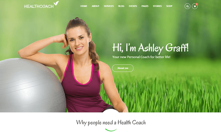 Tema di terapia WordPress Health Coach