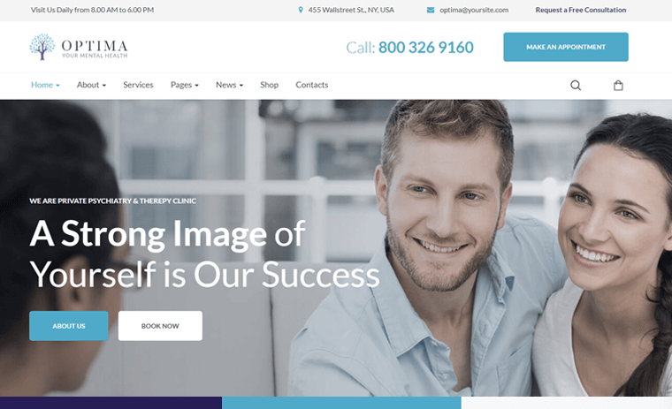 Tema WordPress Optima Therapy
