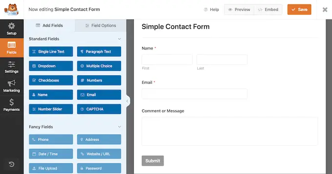 كيفية إنشاء نموذج اتصال باستخدام WPForms How to create a contact form using WPForms