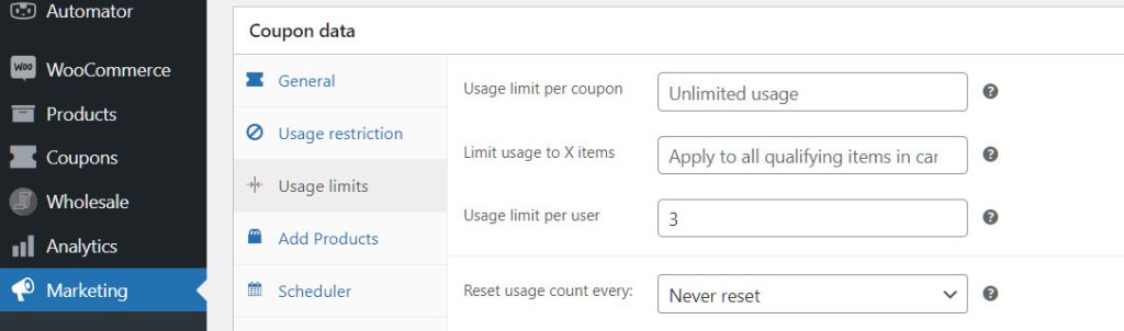 วิธีจำกัดการใช้คูปองใน WooCommerce-screencap2c - คูปองขั้นสูง How To Limit Coupon Usage In WooCommerce