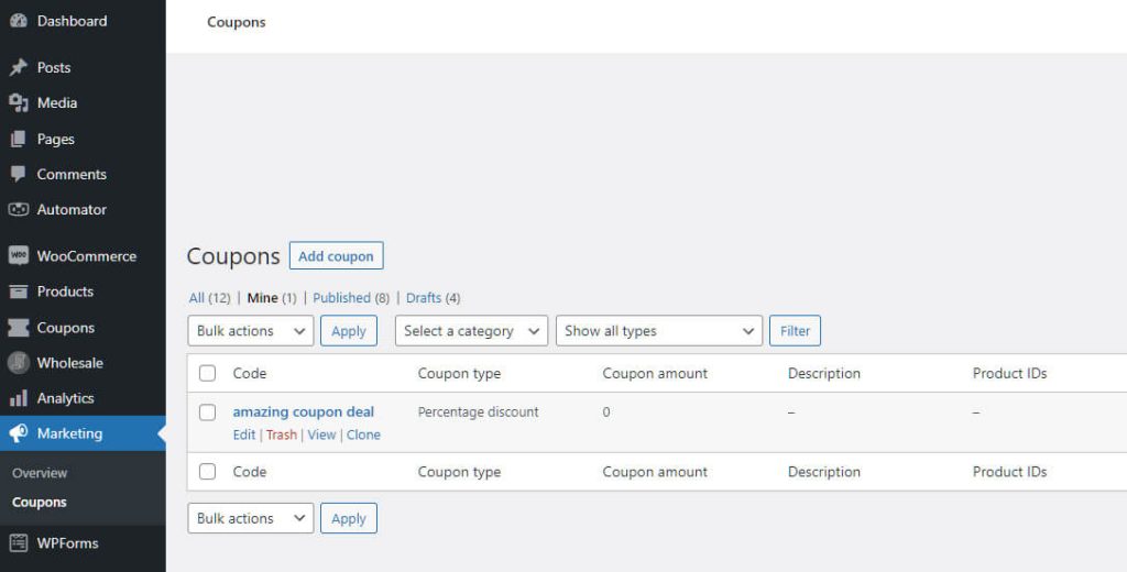 วิธีจำกัดการใช้คูปองใน WooCommerce-screencap1a - คูปองขั้นสูง How To Limit Coupon Usage In WooCommerce
