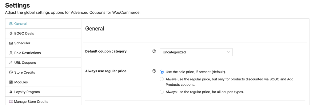 Captură de ecran-2023-04-03-at-12404-AM - Cupoane avansate Adjust the Advanced Coupons for WooCommerce global settings options