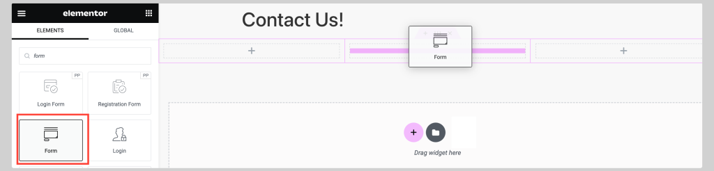Elementor-Formular-Widget