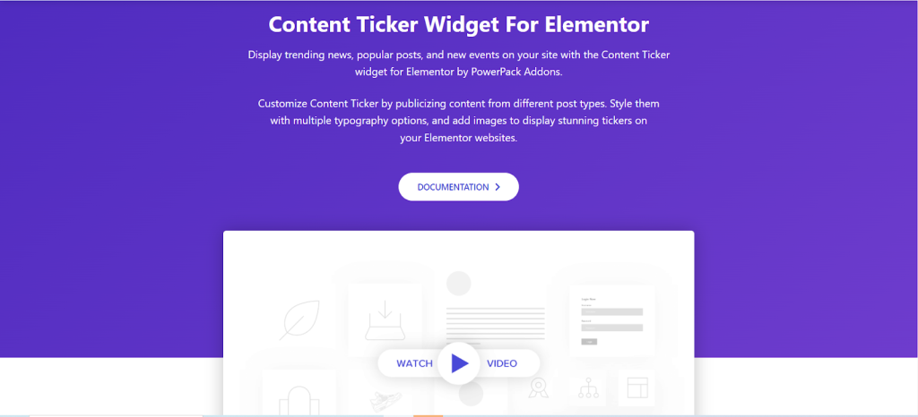 PowerPack oferece widget de ticker de conteúdo para elementor