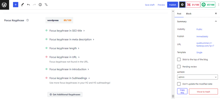 การวิเคราะห์คีย์วลีที่เน้น SEO ทั้งหมดในที่เดียว
