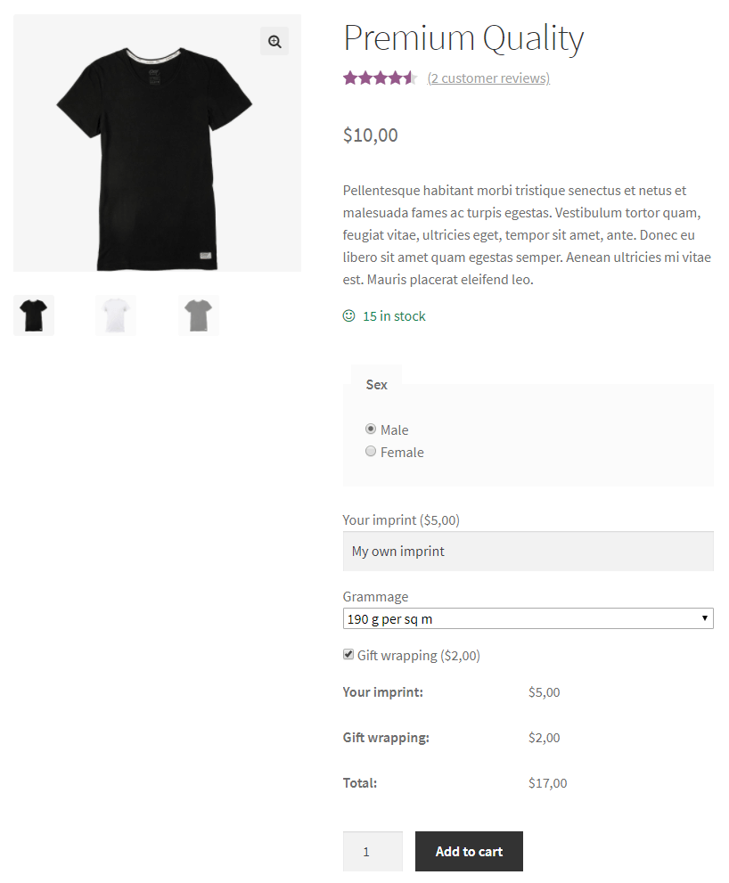 WooCommerce 变量产品插件