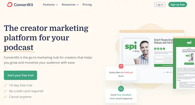 O serviço de resposta automática ConvertKit The ConvertKit autoresponder service