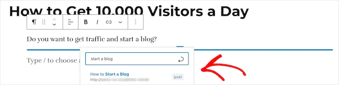 Dodaj link do posta Add a Link to a Post