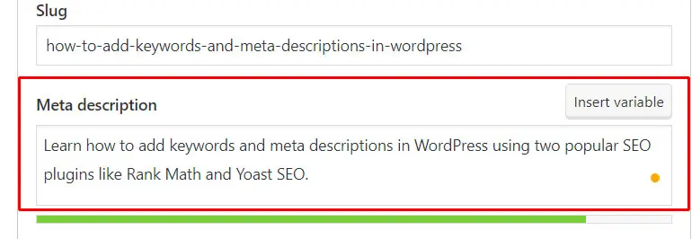 Fügen Sie eine Meta-Beschreibung mit Yoast SEO hinzu