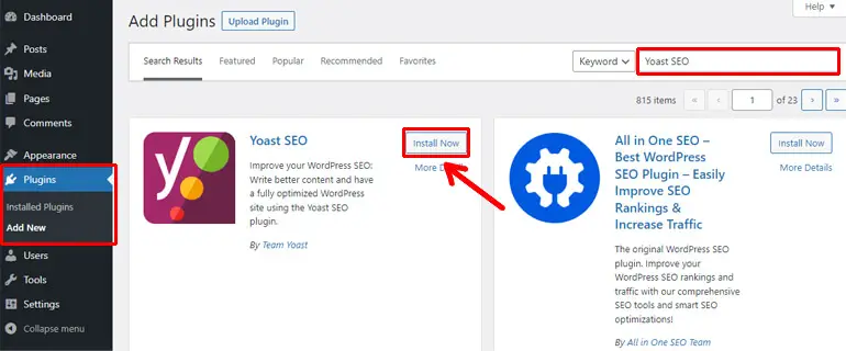Installieren Sie Yoast SEO