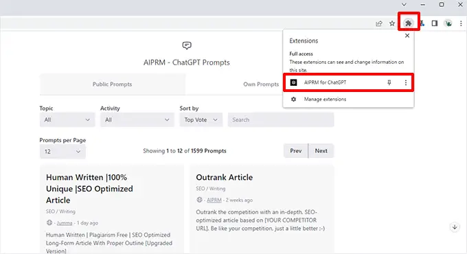 AIPRM ChatGPT プロンプト AIPRM ChatGPT prompts