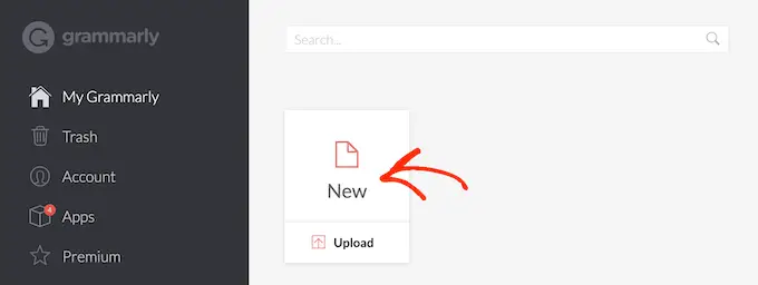Grammarly で新しいドキュメントを作成する Creating a new document in Grammarly