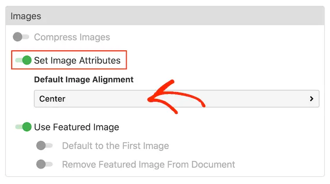 画像属性の自動設定 Setting image attributes automatically