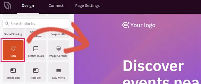 Simge bloğu ekle Add icon block