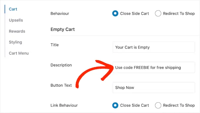 Agregar un CTA a la pantalla de 'carrito vacío' Adding a CTA to the 'empty cart' screen