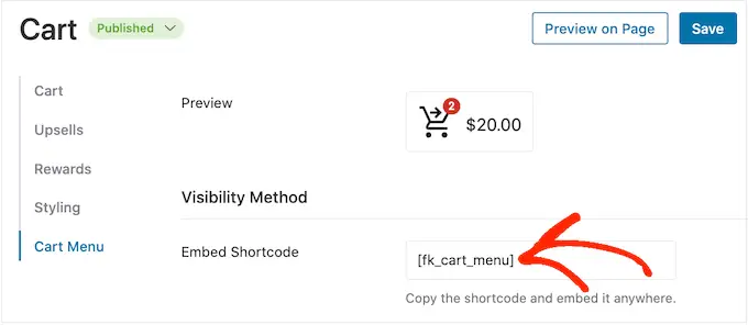 Cómo agregar un ícono de carrito usando shortcode How to add a cart icon using shortcode