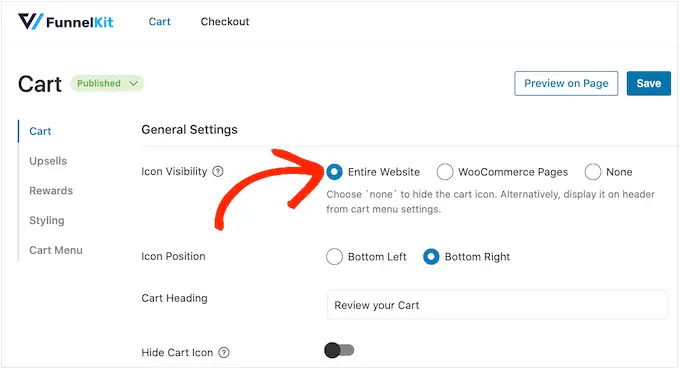 Agregar un ícono de carrito a su sitio web de WordPress Adding a cart icon to your WordPress website