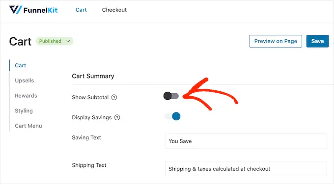 Mostrando el subtotal en su página de carrito de comercio electrónico Showing the subtotal on your eCommerce cart page